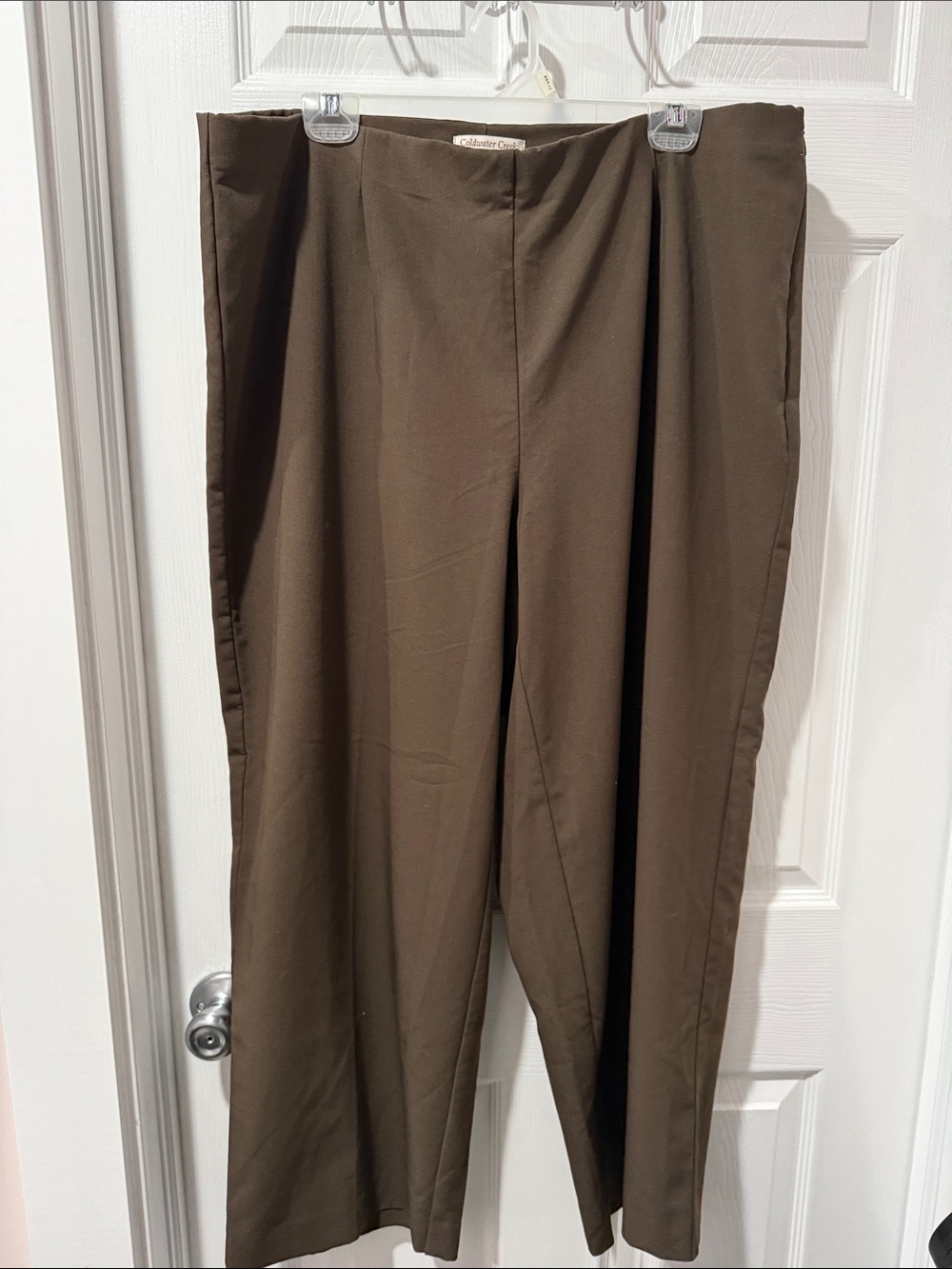 Coldwater Creek brown dress trouser pants, wide leg